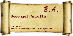 Besenyei Ariella névjegykártya